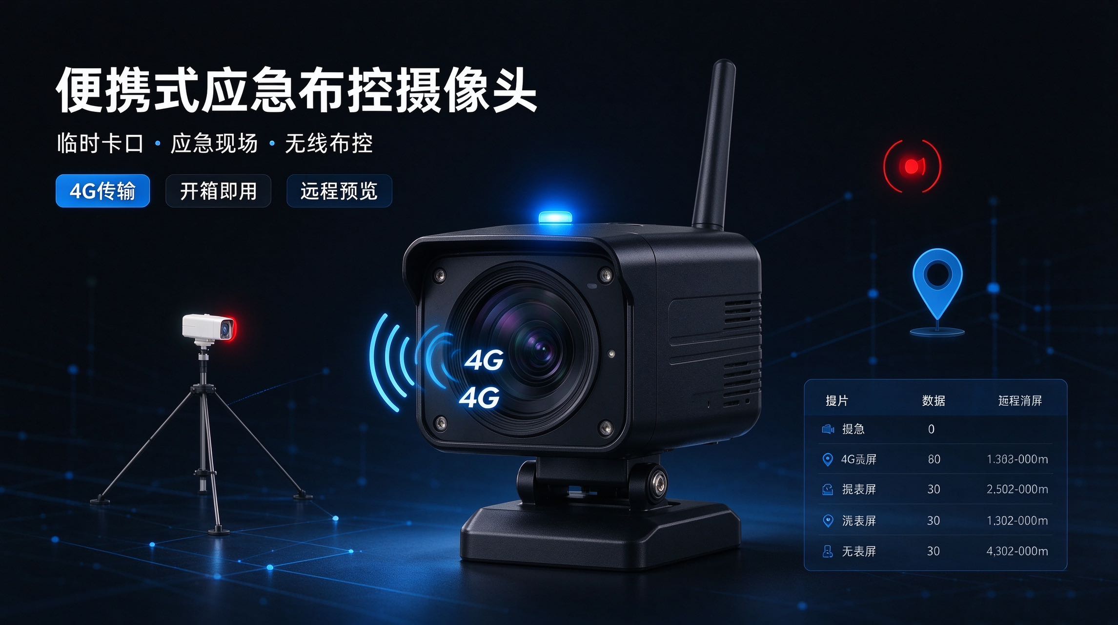便携式应急布控摄像头（临时布防监控）